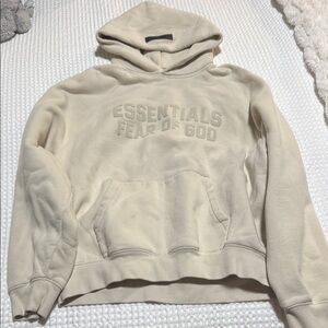 Fear of God Essentials Beige Hoodie